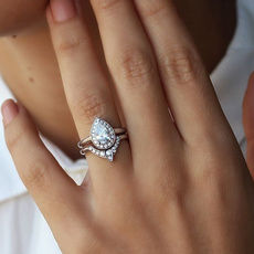 Sterling, whitezirconring, Bride, Engagement Ring