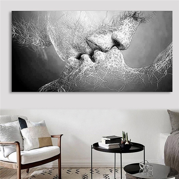 Love Kiss Abstract Canvas Print Wall Mural Art Painting Picture Home Decor 