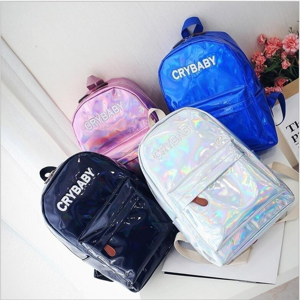 Black holographic clearance backpack