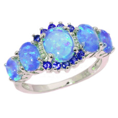 fireopalring, Blues, DIAMOND, 925 sterling silver
