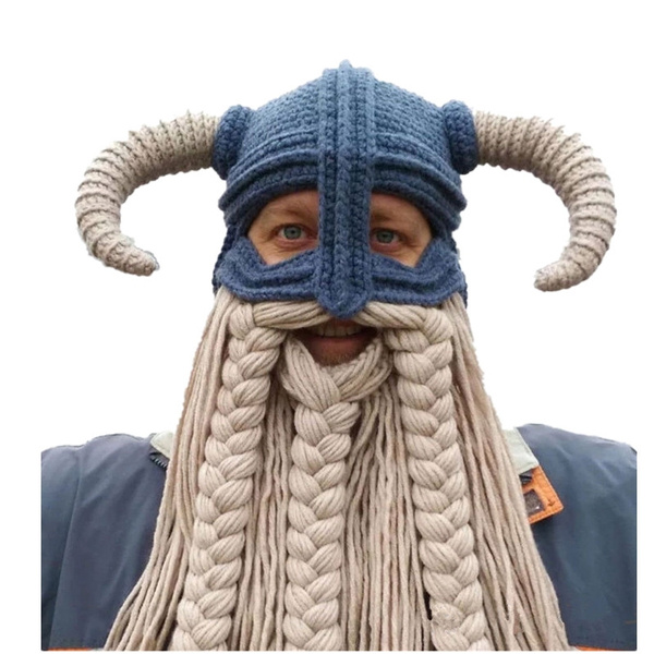 Super Big Beard Funny Vikings Devil Hat 