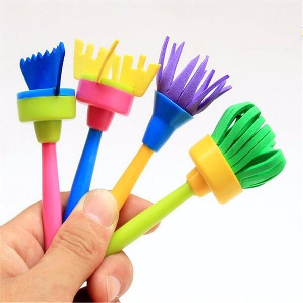 4pcs/set DIY Painting Tools Drawing Tools Flower Stamp Sponge