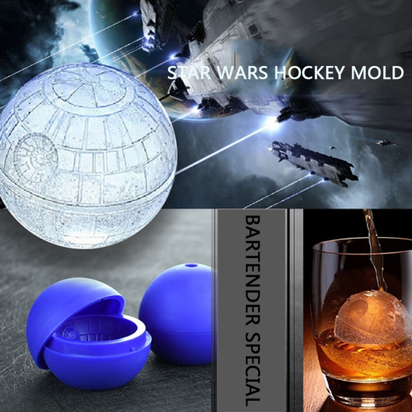 Ice Hockey Silicone Blue Wars Death Star Round Ball Ice Cube Mold