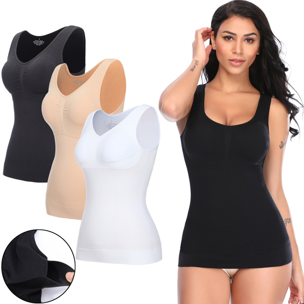 Camisoles for Women with Built in Bra, Summer Sleeveless Tank Top Padded  Bra Women cami for Yoga,Daily Wearing