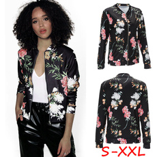 Jacket, Plus Size, Floral print, Ladies Fashion