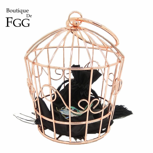 Rose gold sale cage bag