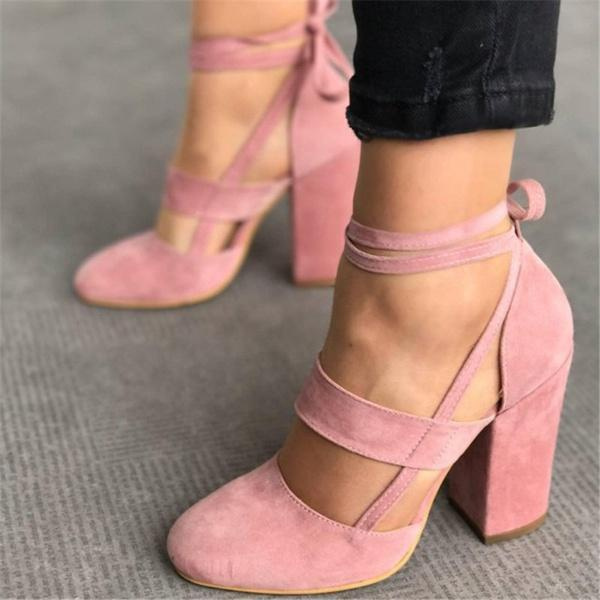 Women Sexy Heels 5 Colors Suede Straps 