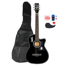 38" Basswood Wood Acoustic Guitar with Bag String Pick Tuner & Accessories 8 color