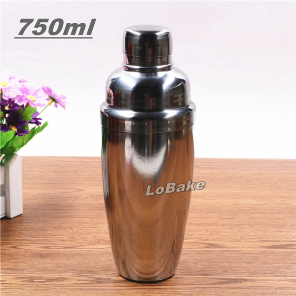 750ml thickened stainless steel cocktail shaker milk tea mixer alcohol