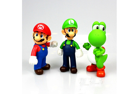 Super Mario Bros Luigi, Mario, Yoshi Toy Figuras De Ação,12Cm Super Mario -  Escorrega o Preço