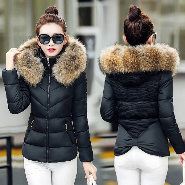 short coats with big fur hoods