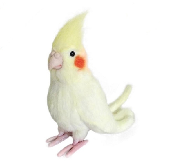 Cockatiel Parrot Bird Plush Stuffed Animal Toy Yellow Bird Cute S6 