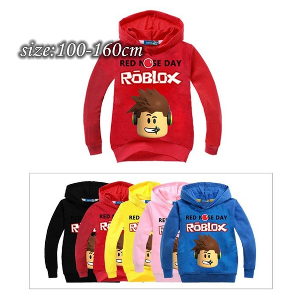 New Children S Cartoon Cotton Sweater Spring And Autumn Red Nose Day Roblox Printing Sweater Pullover Wish - red cardigan roblox