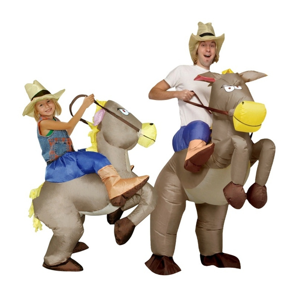 Cowboy inflatable horse on sale costume