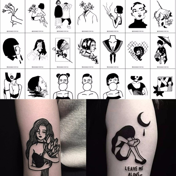 Tattoo 100 Set of Waterproof Tattoos Stick Men and Women Style Couples  Tattoo Stick Personality Small Fresh Tattoo : Amazon.ca: Beauty & Personal  Care