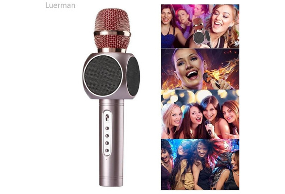 2017 new Wireless Microphone Karaoke Amicool Portable Bluetooth Karaoke Player Speaker for Apple iPhone Android Smartphone Or PC Home KTV Outdoor