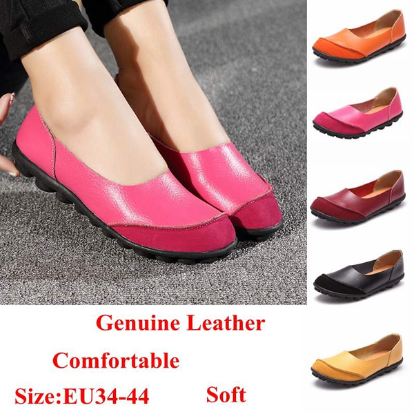 Zapatos planos de talla grande para Mujer-Rosa Roja Zapatos planos de talla grande para Mujer-Rosa Roja