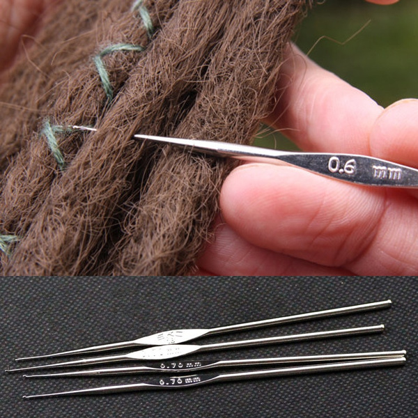 0.6-0.75mm Diy Stainless Steel Dreadlock Crochet Hook Dread Tool Dreadlock  Maintenance Small Hook, Wish