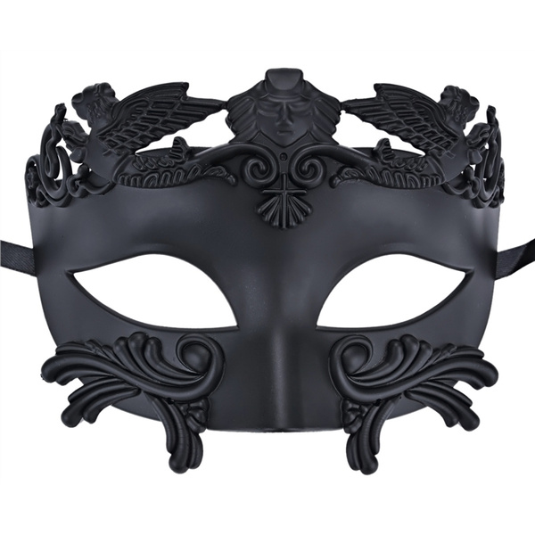 Egyptian Mens Masquerade Half Face Ancient Greek and Roman Style Venetian  Mask for Ball - Black  Wish