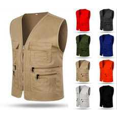 men accessories, Outdoor, khakivest, Cotton Vest