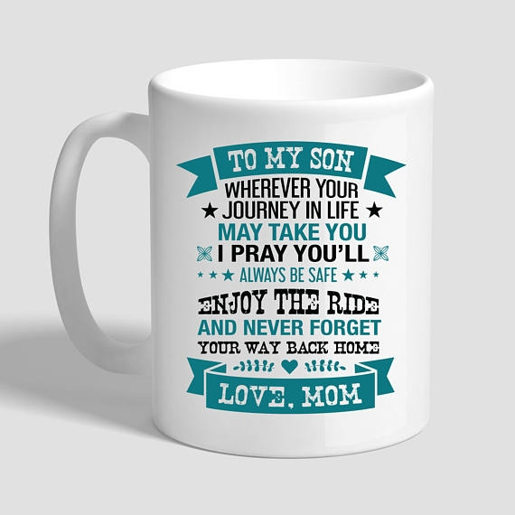 To My Son Coffee Mug From Mom and Dad, Gifts For Son Cup I Will Love You  Forever