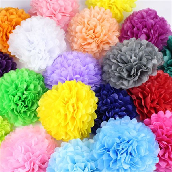 5pcs 8"Inch(20cm ) Tissue Paper Pom Poms Mix Size Flower Balls Wedding