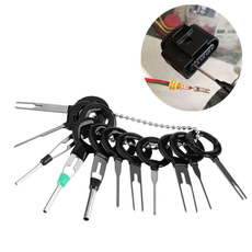 11pcs Auto Car Plug Circuit Board Wire Harness Terminal Extraction Pick Connector Crimp Pin Back Needle Remove Tool