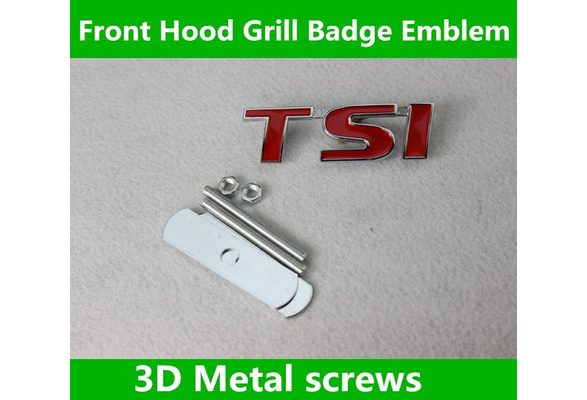 Car Styling 3D Metal TSI Car Front Grille Sticker Emblem Badge For  Volkswagen Polo Golf CC Touareg Tiguan Passat Lavida