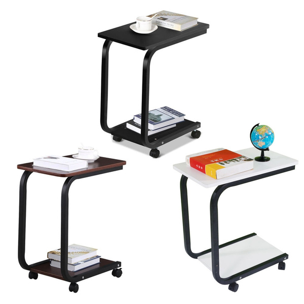 Modern Removable Living Room/bedroom 2 Tier Sofa Side End Snack Table