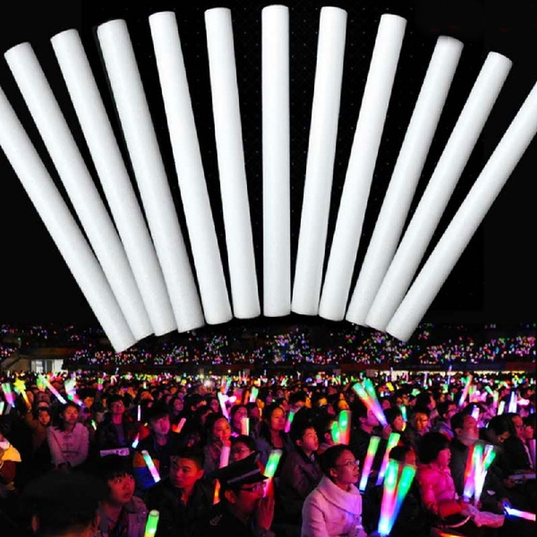 30 PCS Light Up Foam Sticks LED Wands Rally Rave Batons DJ Flashing Glow Stick ! 