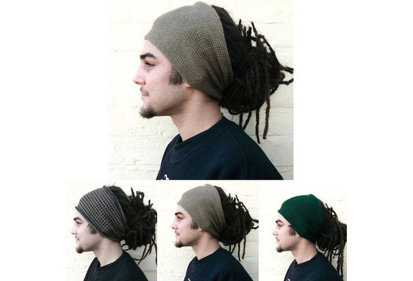Fashion Men Headband Wide Knitted Hair 