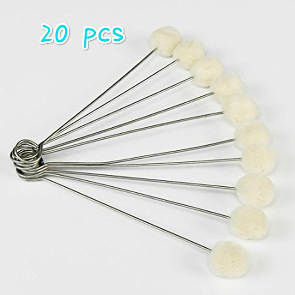 20Pcs Wool Daubers Assisted Dyeing Wools Ball Brush Leather Tool Accessories 
