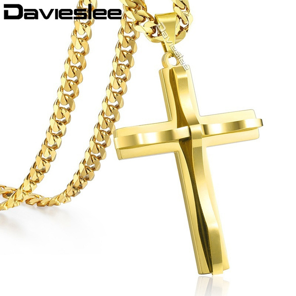 Steel, Stainless Steel, Christian, Cross necklace