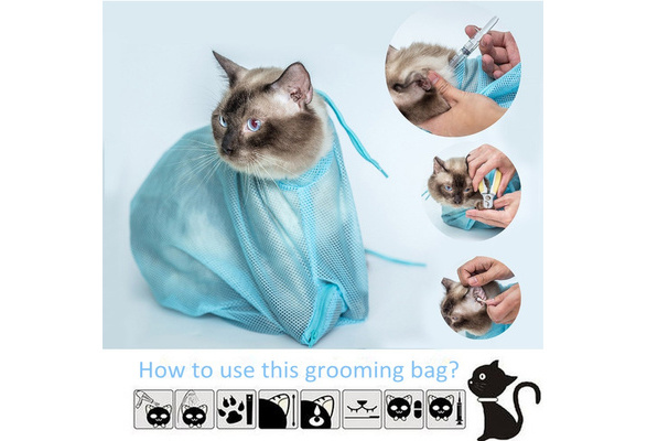 mesh cat bathing bolsa