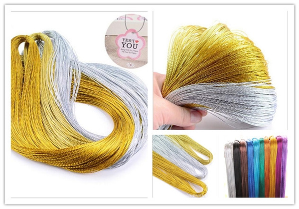 100M Gold Silver Card Craft  Cord String tag thread Bauble Christmas Decoration
