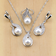 925silverjewelryset, gemstone jewelry, Pearl Ring, Jewelry