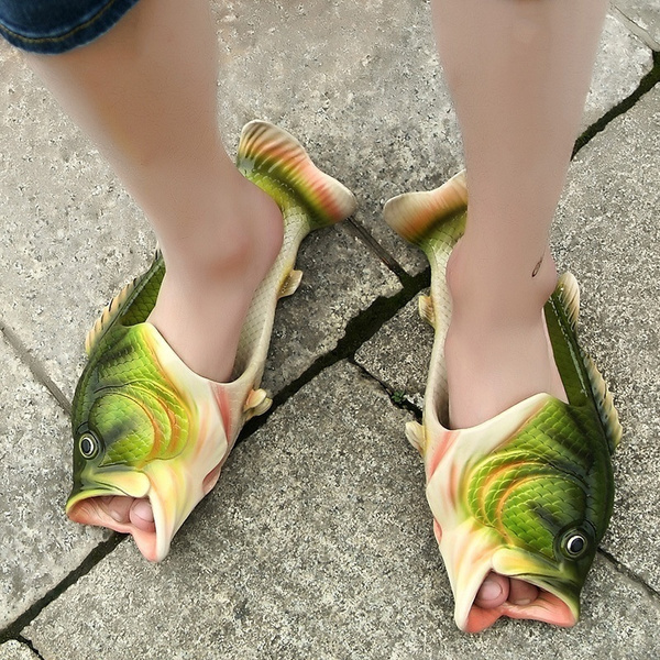 Plastic store fish slippers