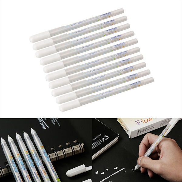 Pastel White Gouache Ink Gel Pen Stationery Decorative Diary Card Marking  DIY