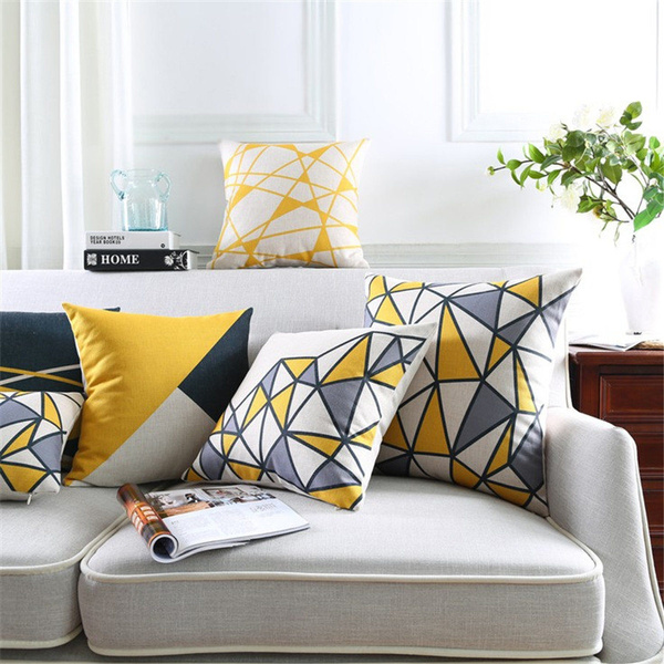 Car Sofa Pillow Cover Nordic, Large Grey Sofa Cushion Covers