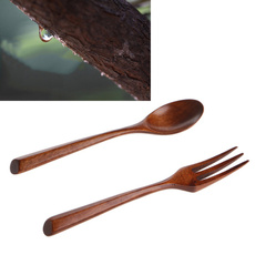 spoonfork, Triangles, Wooden, Cooking