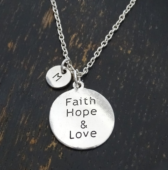 Faith Hope Love Necklace, Faith Hope Love Charm, Faith Hope Love ...