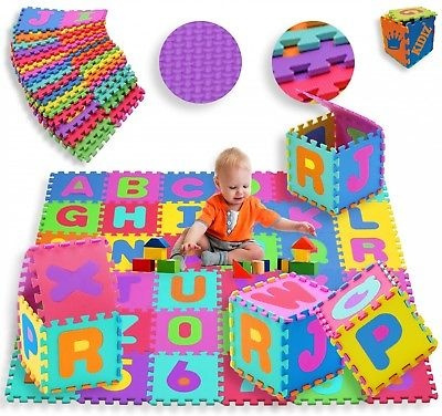Spielmatte 86tlg Spielteppich Puzzlematte Kinderteppich Matte Schutzmatte 