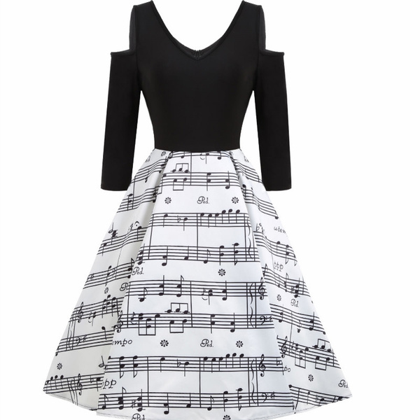 wish black and white dress