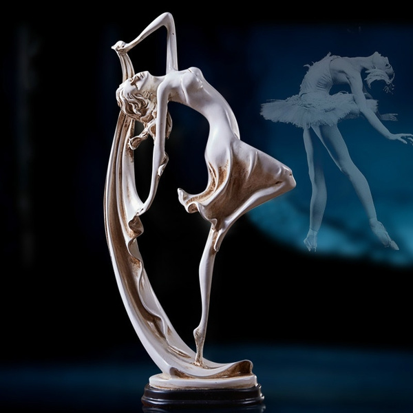 Resin Women Dancing Figures Statue Ornaments Creative Handmade Home