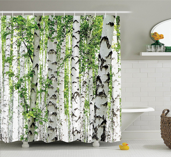 Woodland Decor Shower Curtain Set By, Outdoor Themed Shower Curtains
