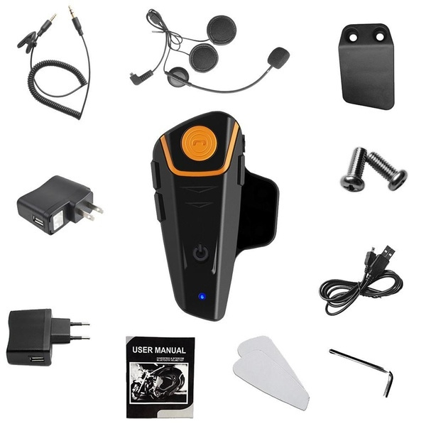 Wireless Intercomunicador BT S2 Interphone Interphone Bluetooth Motorcycle Helmet Intercom Headset for BT Bluetooth Interphone Earphone Accessory