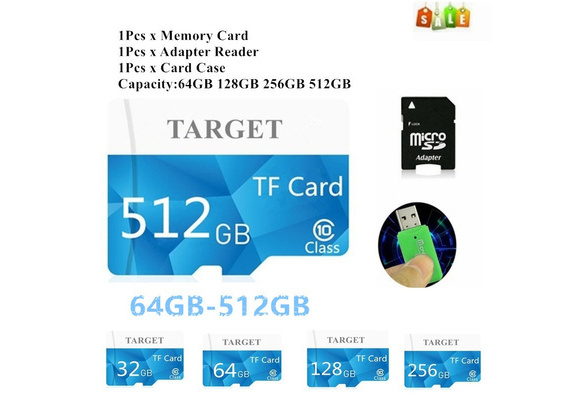 TARGET 64GB-512GB High Speed Blue Wave MicroSD SD TF Card