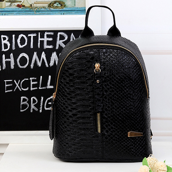 Fashion Luxury PU Leather Female Backpack School Bags for Girls