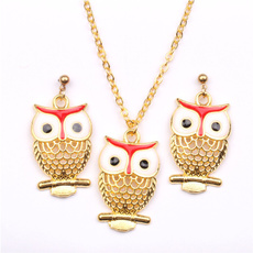 goldplated, Owl, owlpendant, hollowowl