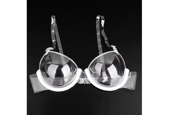 3/4 Cup Transparent Clear Push Up Bra Strap Invisible Bras